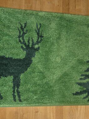 Forest Wilderness Buck & Tree Doormat Accent Rug